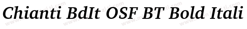 Chianti BdIt OSF BT Bold Italic字体转换